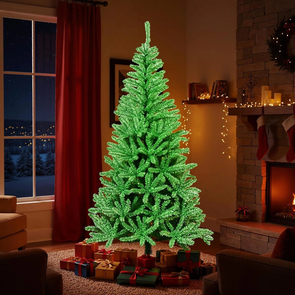 Albero di Natale artificiale 180 cm, luminoso al buio, albero di Natale artificiale con 692 punte di ramo, albero di Natale con supporto in metallo, albero decorativo Natale, albero di Natale