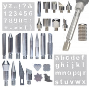 Set di Punte per Pirografia Rosfix – 30 Pezzi | Filettatura M4, Adattatore 900M