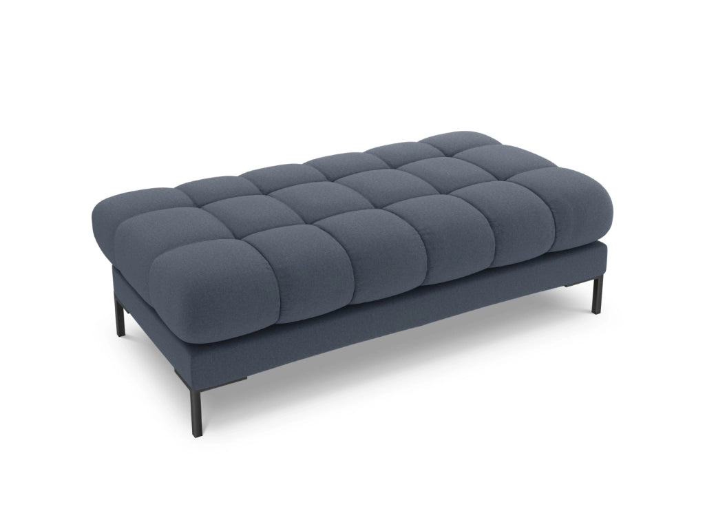 Cosmopolitan Design - Panca "Bali" 2 posti in tessuto strutturato blu scuro 