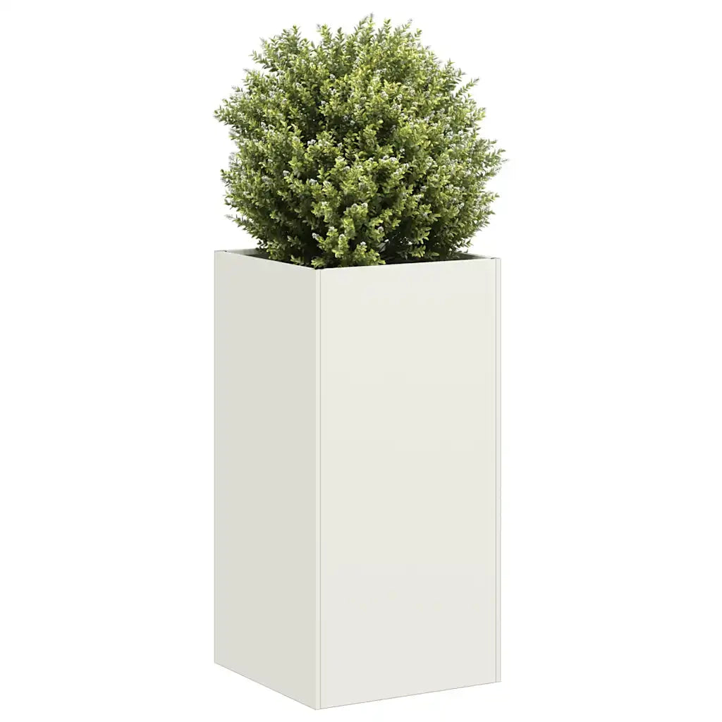Fioriera Bianca 40x40x80 cm in Acciaio Laminato a Freddo 860704
