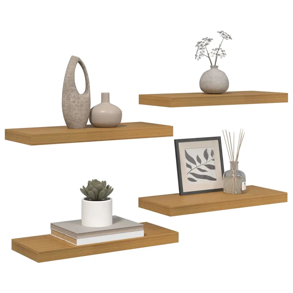 Scaffale da parete 4 pcs Beige 60 x 23 x 4 cm Legno multistrato 42019991