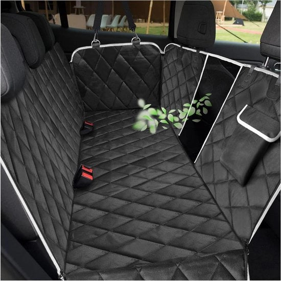 Autostoppelband 100% idrorepellente per cani con finestra in rete, tas di stoccaggio e superficie antiscivolo - misura universale per auto, camion e SUV