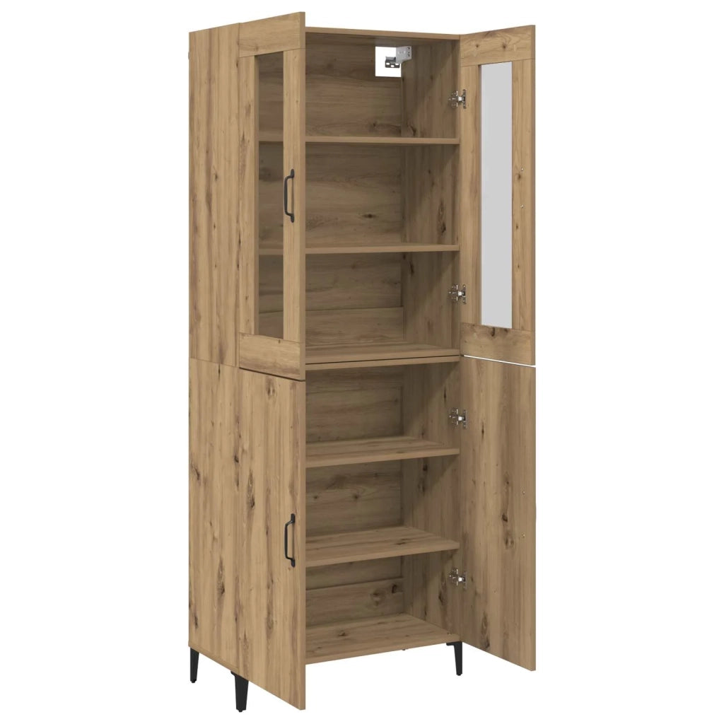 Credenza 2 pcs Rovere artigianale Legno multistrato 3394588