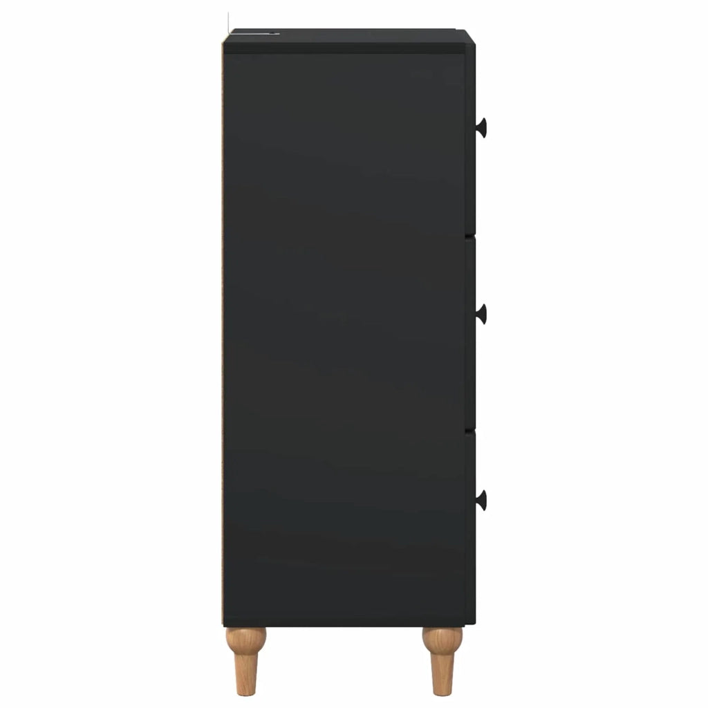 Mobile con Cassetti Nero 33 x 34,5 x 90 cm Legno ingegnerizzato 894156