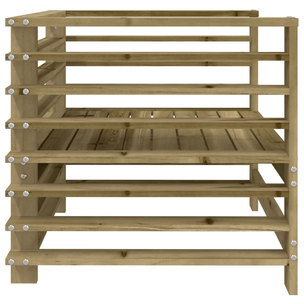 Sedia da patio-Sedie da Giardino 2 pz in Legno di Pino Impregnato