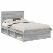 Letto matrimoniale | Letto per adulti | Struttura del letto Grigio Sonoma 120 x 200 cm Pino massello