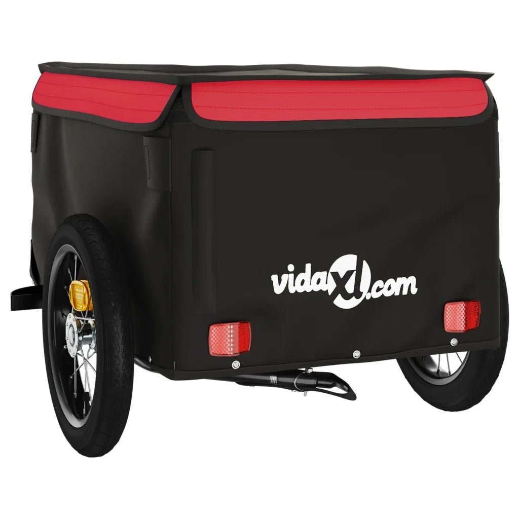 Rimorchio da Bici Nero e Rosso 30 kg in Ferro CFW6687605