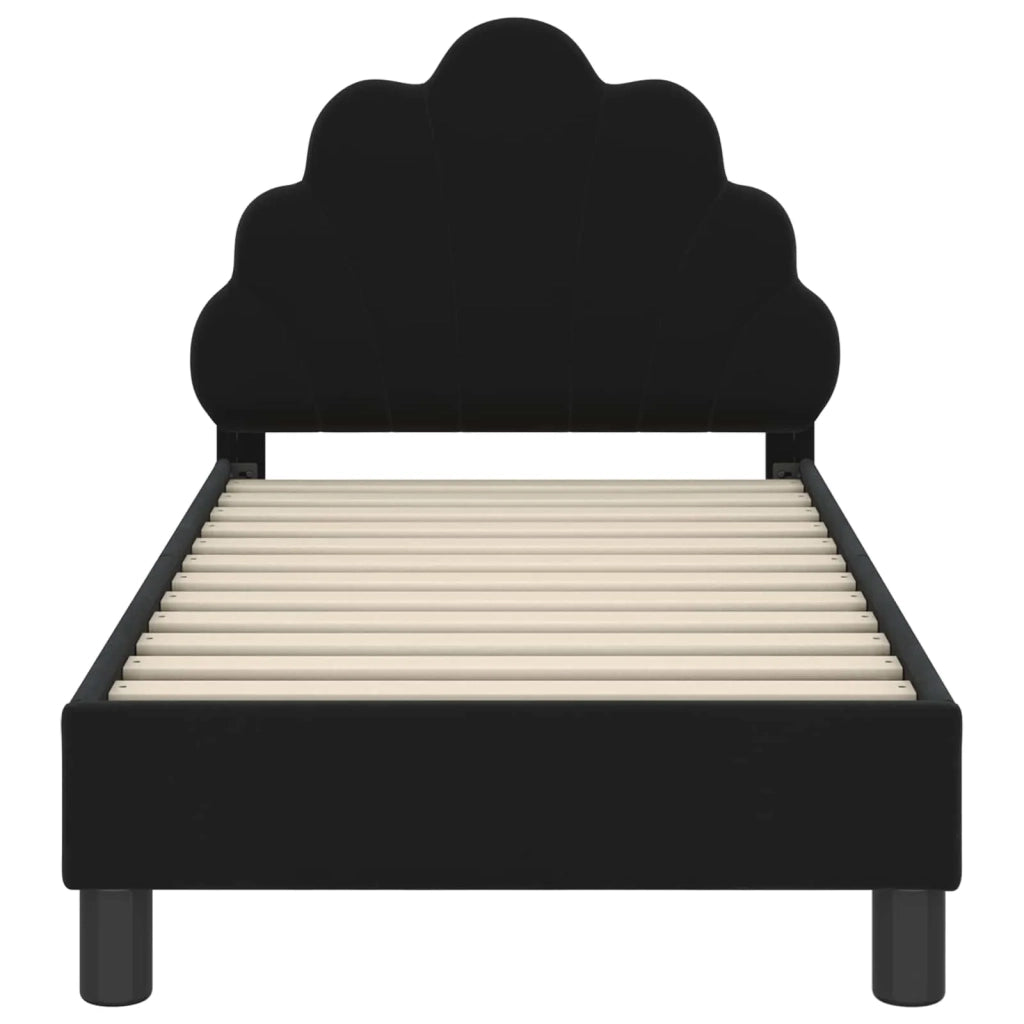 Letto singolo | Letto per adulti | Struttura letto per bambini con testata Nero 70 x 140 cm