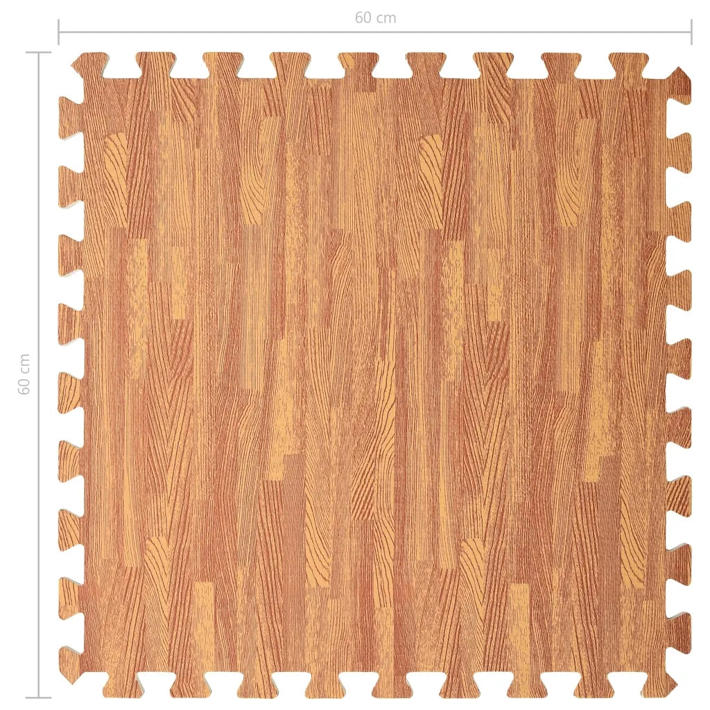 Tappetino a Incastro 6 pz Venature Legno 2,16 ãŽ¡ Schiuma EVA
