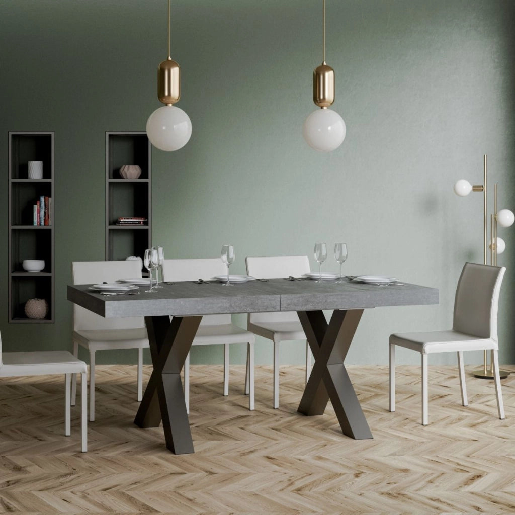 Tavolo Allungabile 160-264x90x77 cm Traffic Cemento