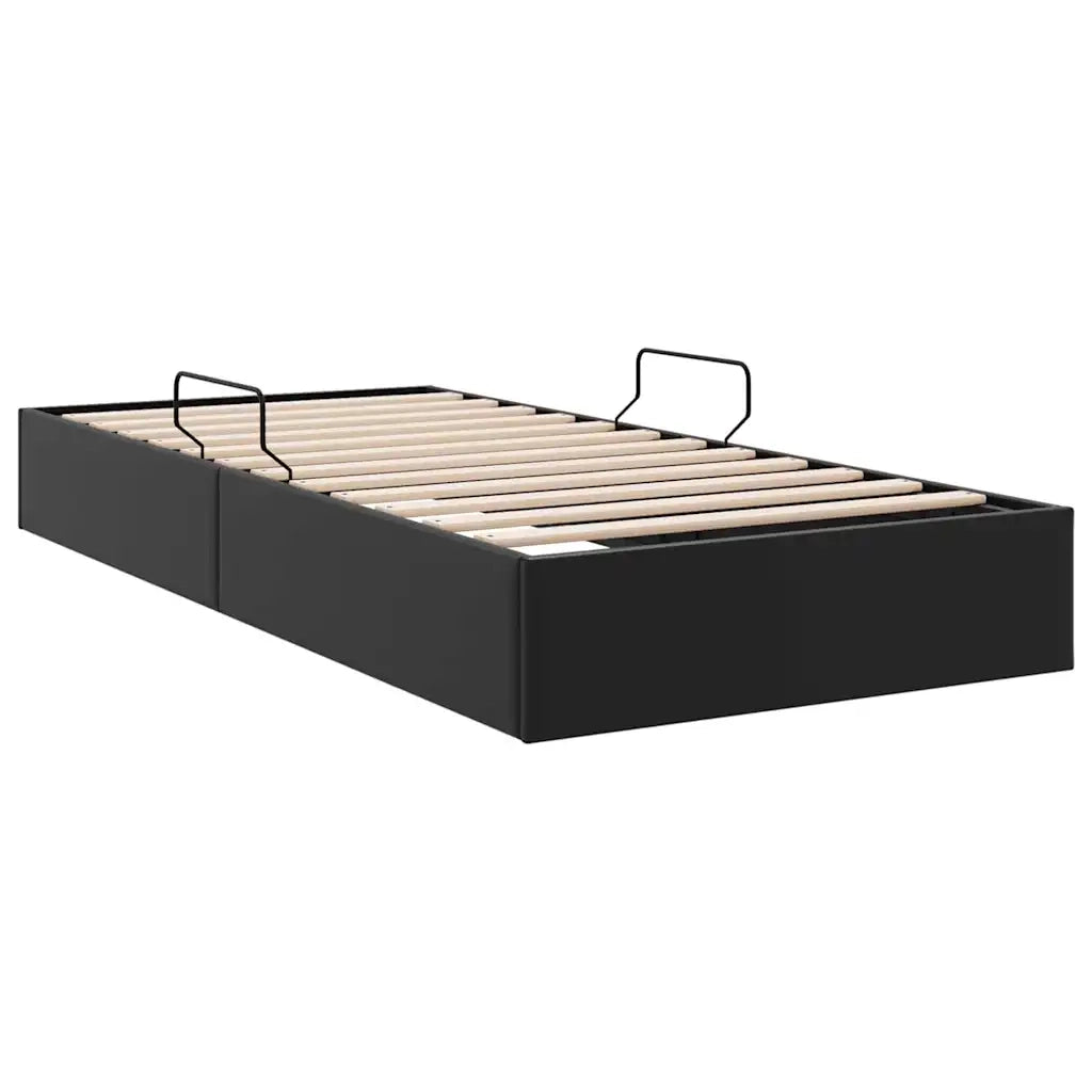 Letto con Contenitore Nero 100 x 190 cm Similpelle 3369968