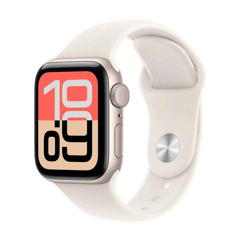 Ap se 3 gps 40mm starlight aluminium case with starlight sport band - s/m - MEH34QL/A