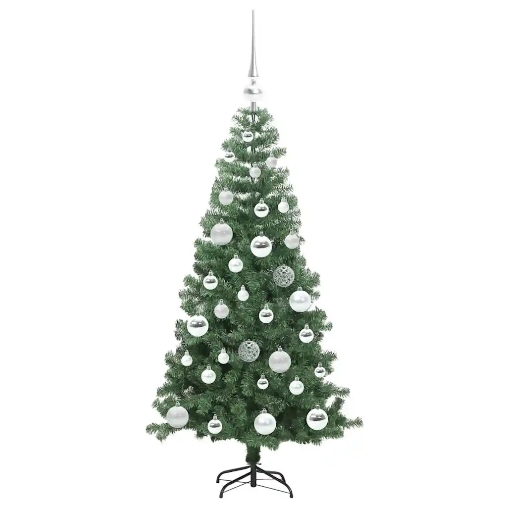 Albero di Natale con 150 LED con supporto Verde 120 cm PVC 3396363