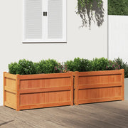 Fioriere da Giardino 2pz Marrone Cera Legno Massello di Pino 837464