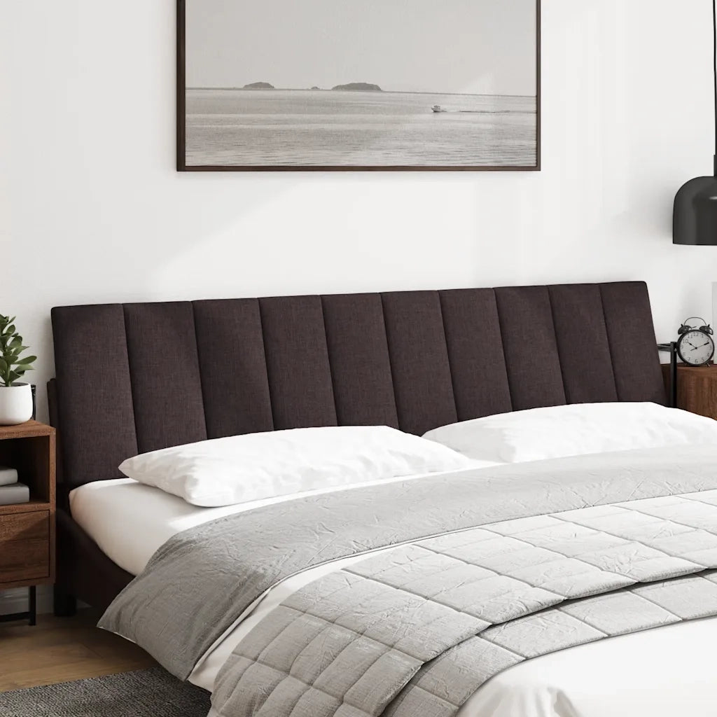 Coussin de tête de lit Hanko marron foncé 200 cm tissu