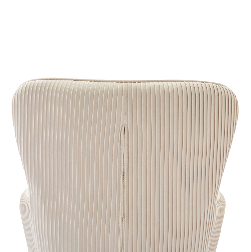 Set di 2 sedie da pranzo in velluto beige con braccioli; schienale trapuntato; 69 x 58;5 x 56 cm