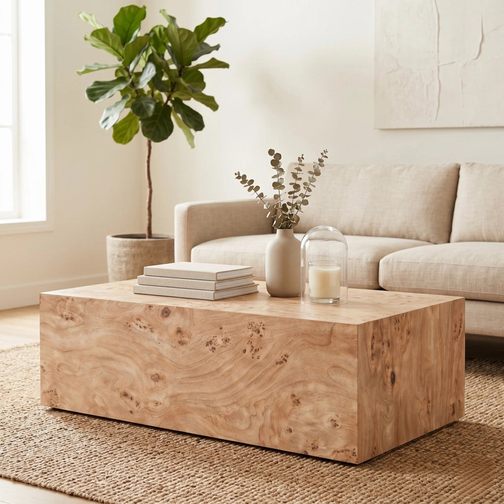 Tavolino basso multifunzionale in MDF effetto legno con superficie facile da pulire per soggiorno 100 × 59,5 × 38 cm