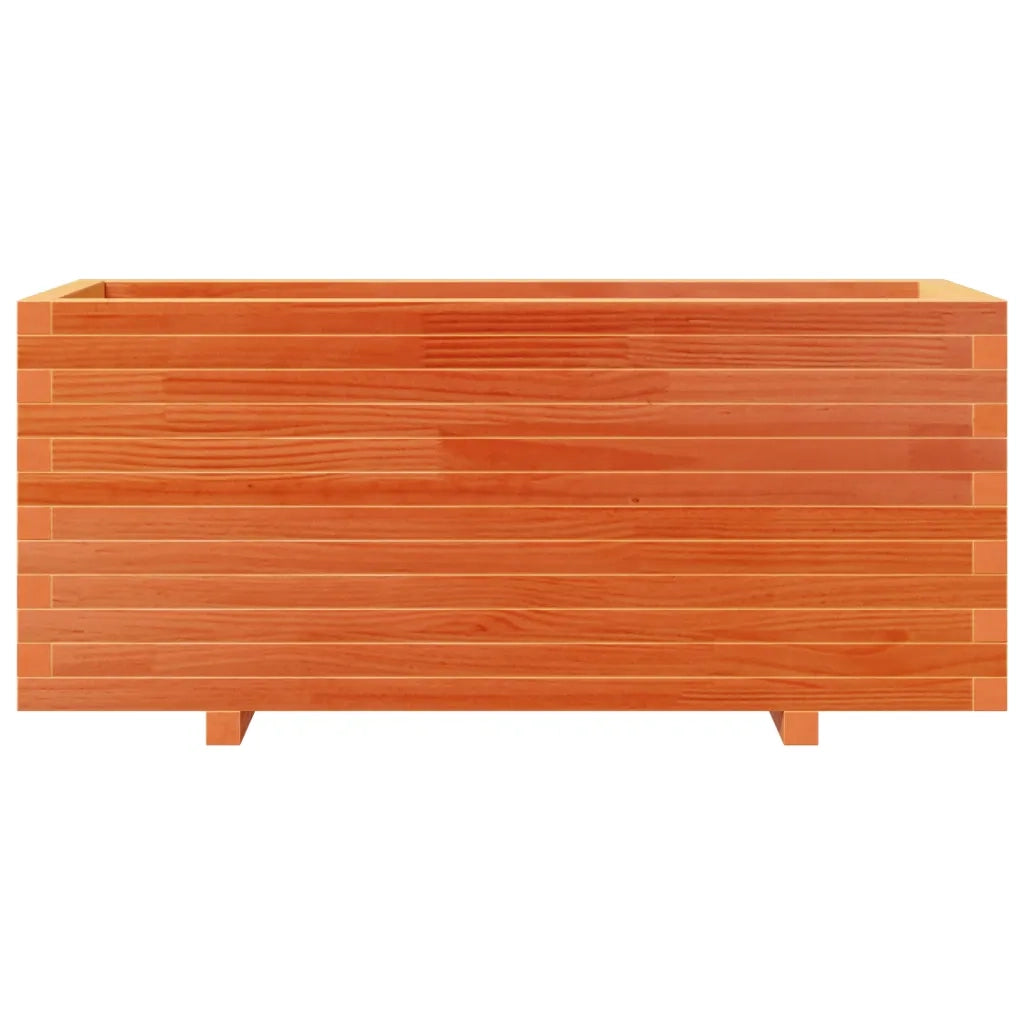 Fioriera Giardino Marrone Cera 110x40x49,5 Legno Massello Pino 3282561
