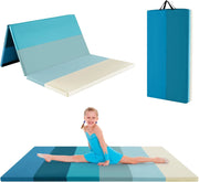 Tappetino da Ginnastica Pieghevole, Tappetino Portatile e Leggero con Maniglie, Tappetino per Yoga e Allenamenti per Stretching e Capriole da Casa e Palestra