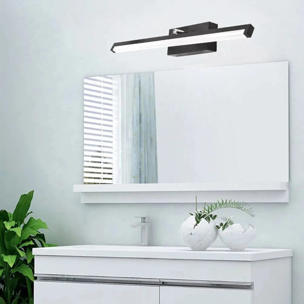 Lampada Da Parete Da Bagno Led Sopra Specchio 12w 50cm APP373-1W Nero