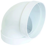CURVA 90Â° PER AERAZIONE CANALIZZATA EE ¸ mm. 100, col. Bianco