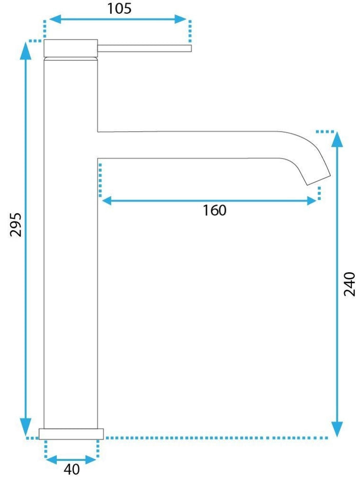 Rubinetto Da Lavabo Rea Clif Titanium High