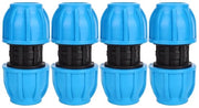 Connettore per tubi idraulici 25mm - 4 pezzi - riduce perdita di pressione - connettore in PE plastica - accessori per tubi idraulici rettilinei