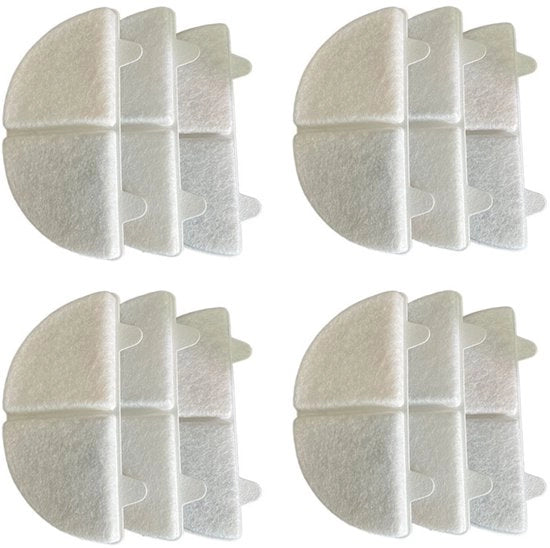 12 pezzi dispensatore per animali filtro a forma rigida senza sostituzione per filtro a forma di noce di cocco filtro a carbone attivo filtro di cotone