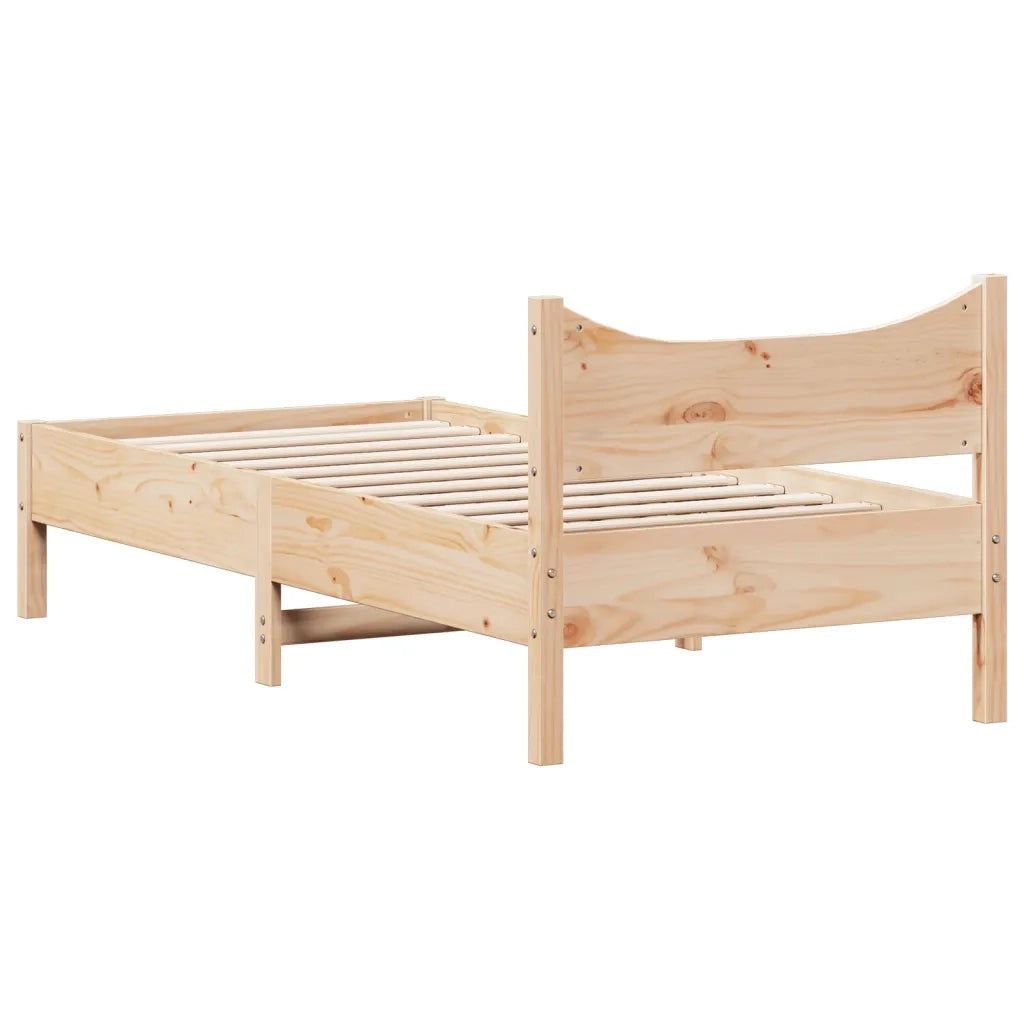 Letto senza Materasso 75x190 cm in Legno Massello Pino
