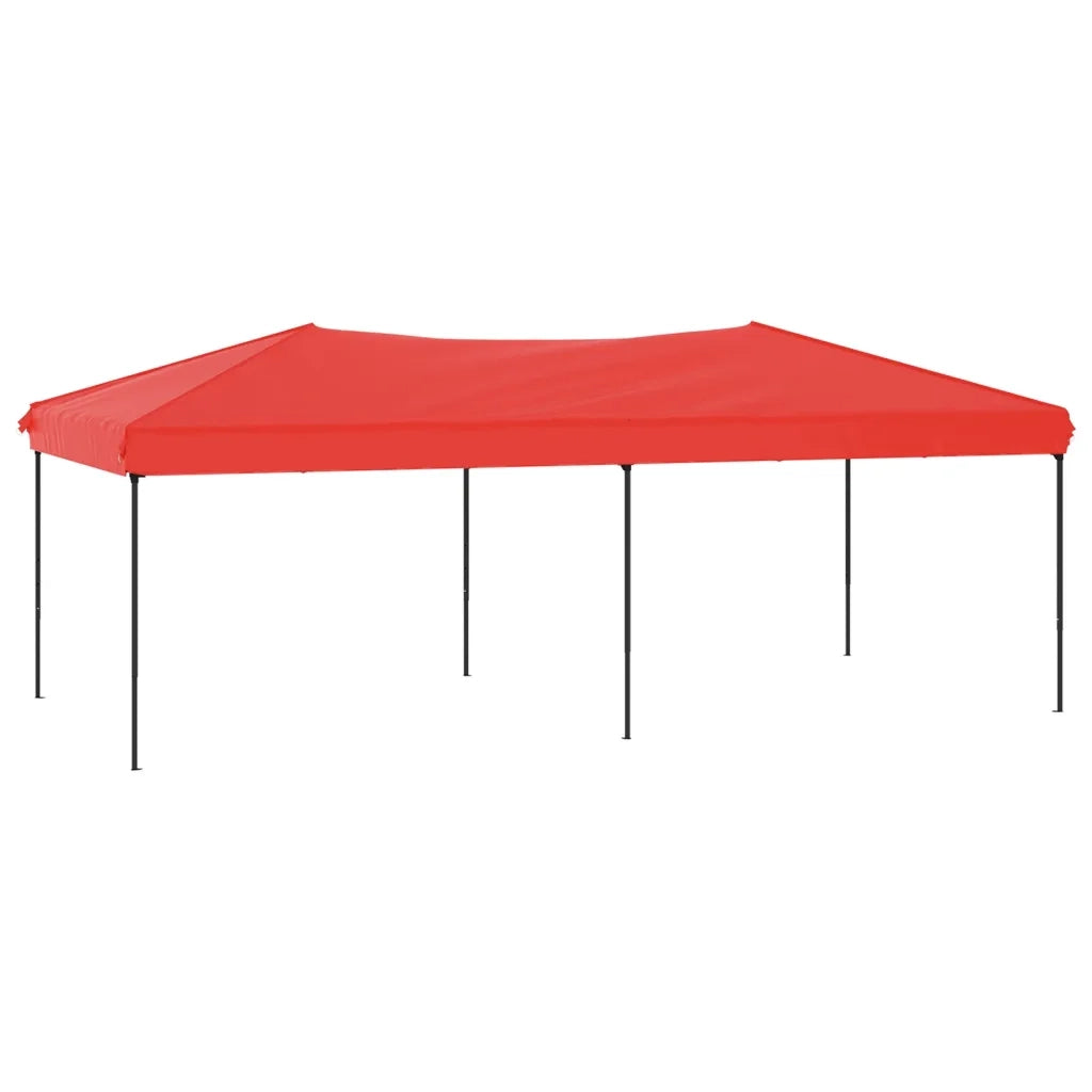 Tenda per Feste Pieghevole-Tenda Gazebo Rosso 3x6 m