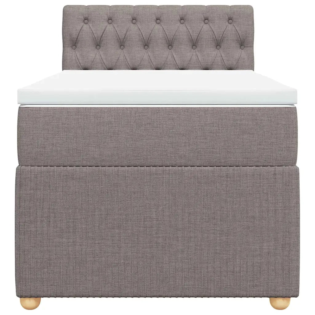 vidaXL Giroletto a Molle con Materasso Tortora 80x200 cm inTessuto