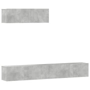 Set di Mobili Porta TV 3 pz | Armadietto TV | Mobile Porta TV Grigio Cemento in Legno Multistrato