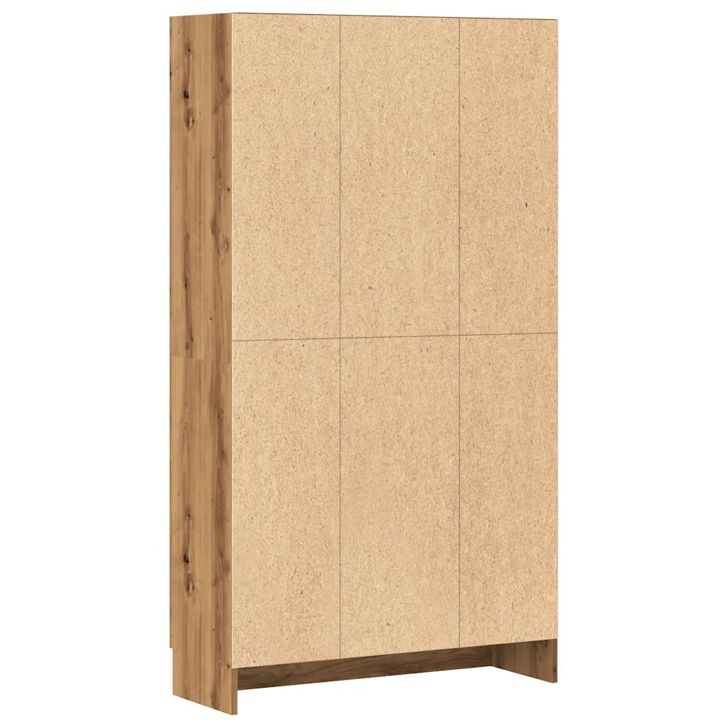 Libreria-Scaffale per Libri-Mobile di Stoccaggio Rovere Artigianale 82,5x30,5x150 cm Legno Multistrato