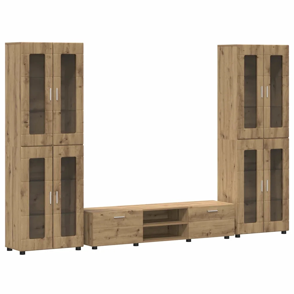 Set mobile TV FLORIN 3 pcs Rovere artigianale Legno multistrato 3397993