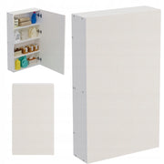 Mobiletto da bagno sospeso bianco con ripiani, colonna, stile loft, moderno, 80 cm