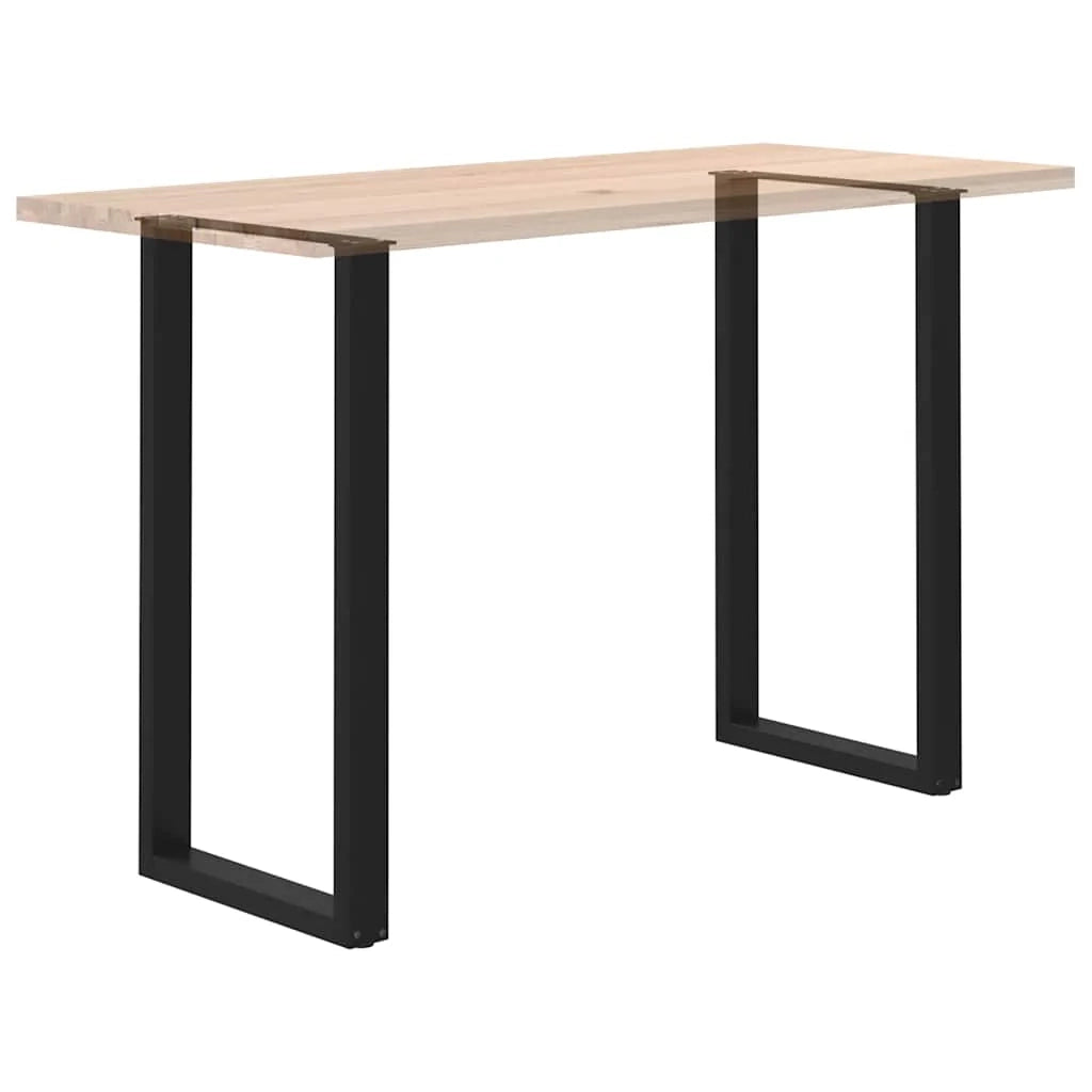 Set di 2 gambe per tavolo da bar a forma di U 60 x 110 cm con piedini regolabili design moderno in acciaio nero 02_0057488
