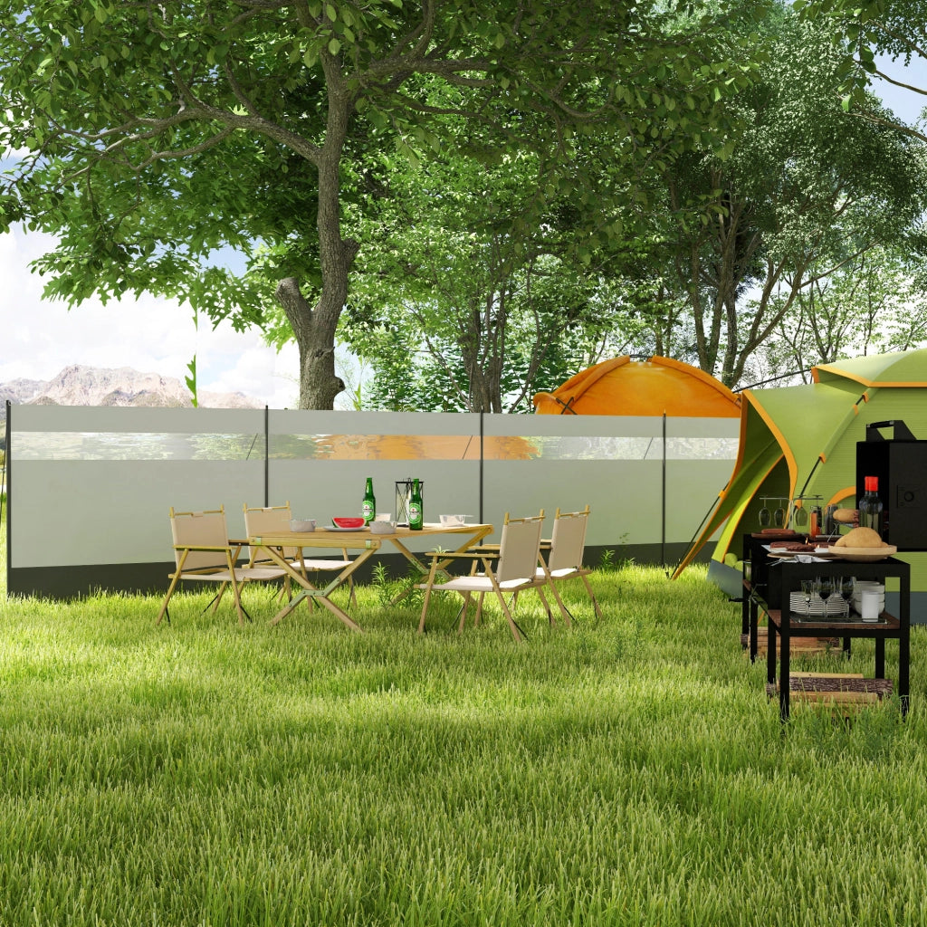 Paravento pieghevole da giardino ¨C zephmum ¨C grigio 725x140 cm