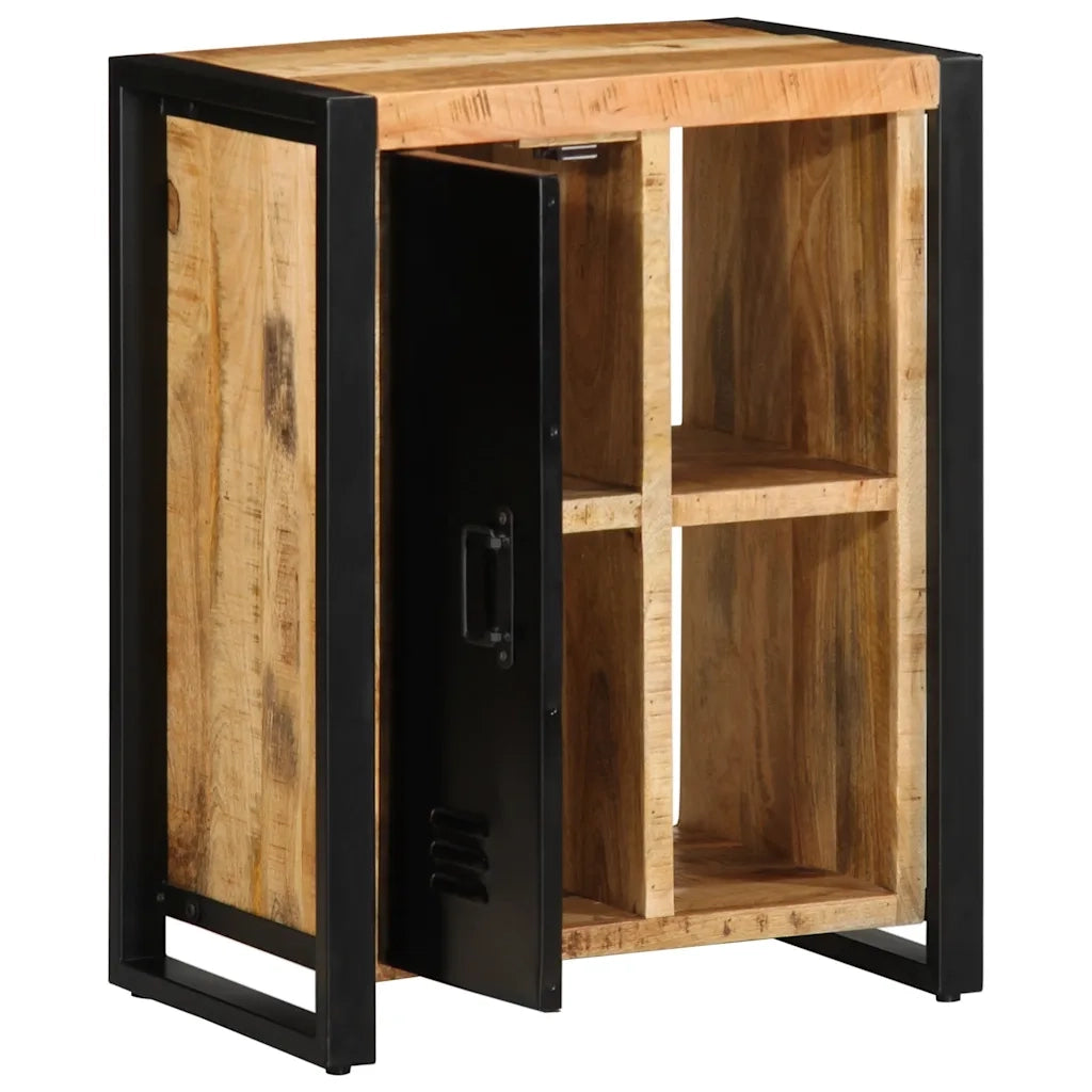Credenza-Buffet-Armadio da cucina 55x35x70 cm in Legno Massello di Mango Grezzo 778270
