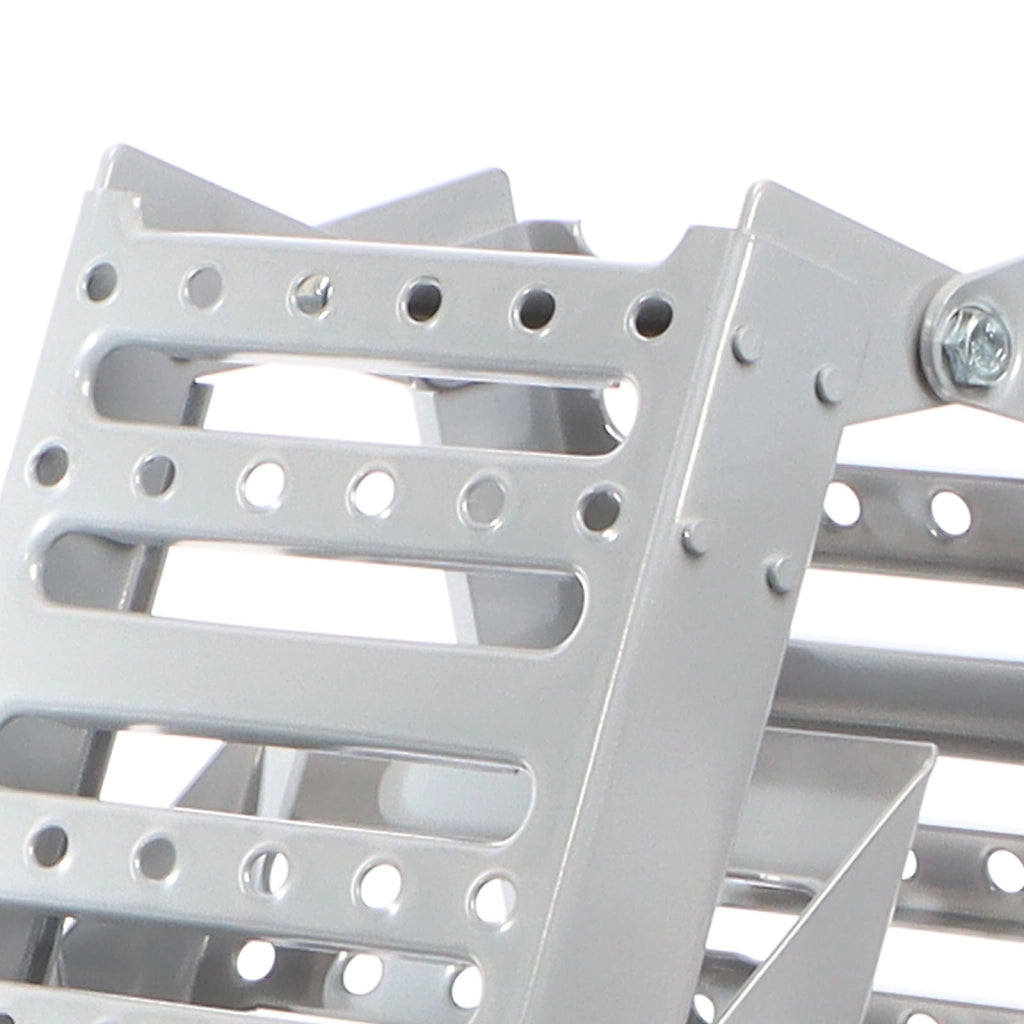 Set 2 rampe di carico pieghevoli in 3 parti max. 800kg 195,5x23cm, acciaio antiscivolo per moto