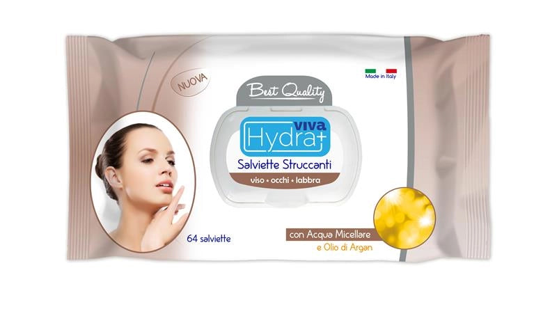 MAURY'S KIT 6CF SALVIETTE DETERGENTI UMIDIFICATE STRUCCANTI OLIO DI ARGAN 6 CONFEZIONI DA 64PZ