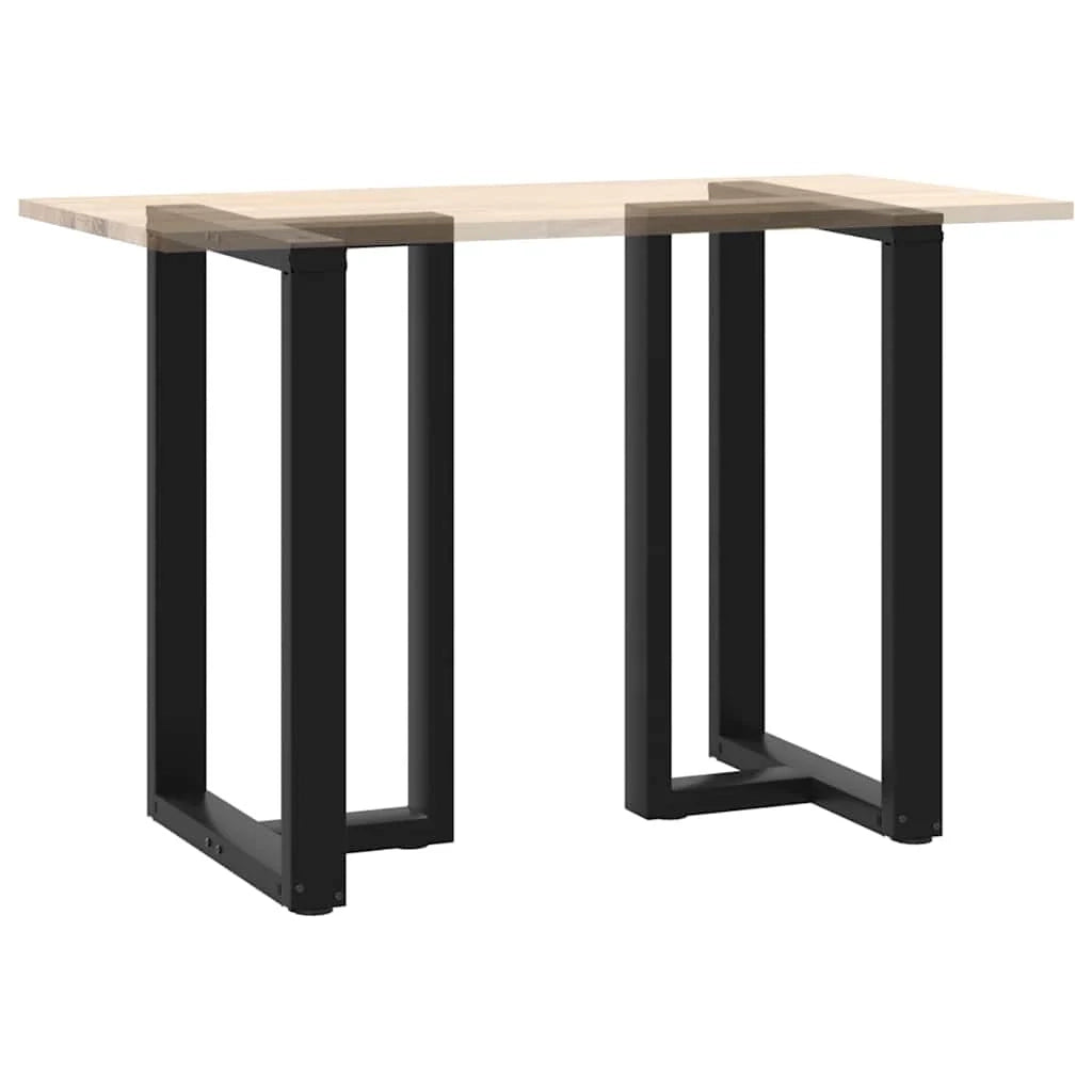 Set di 2 gambe per tavolo da bar a forma di T con piedini regolabili 60 x 35 x 90 cm acciaio nero 02_0057345