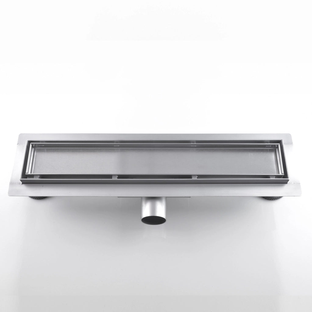 Canalina di Scarico 80x7 cm Piastrellabile in acciaio inox a Pavimento Bonussi