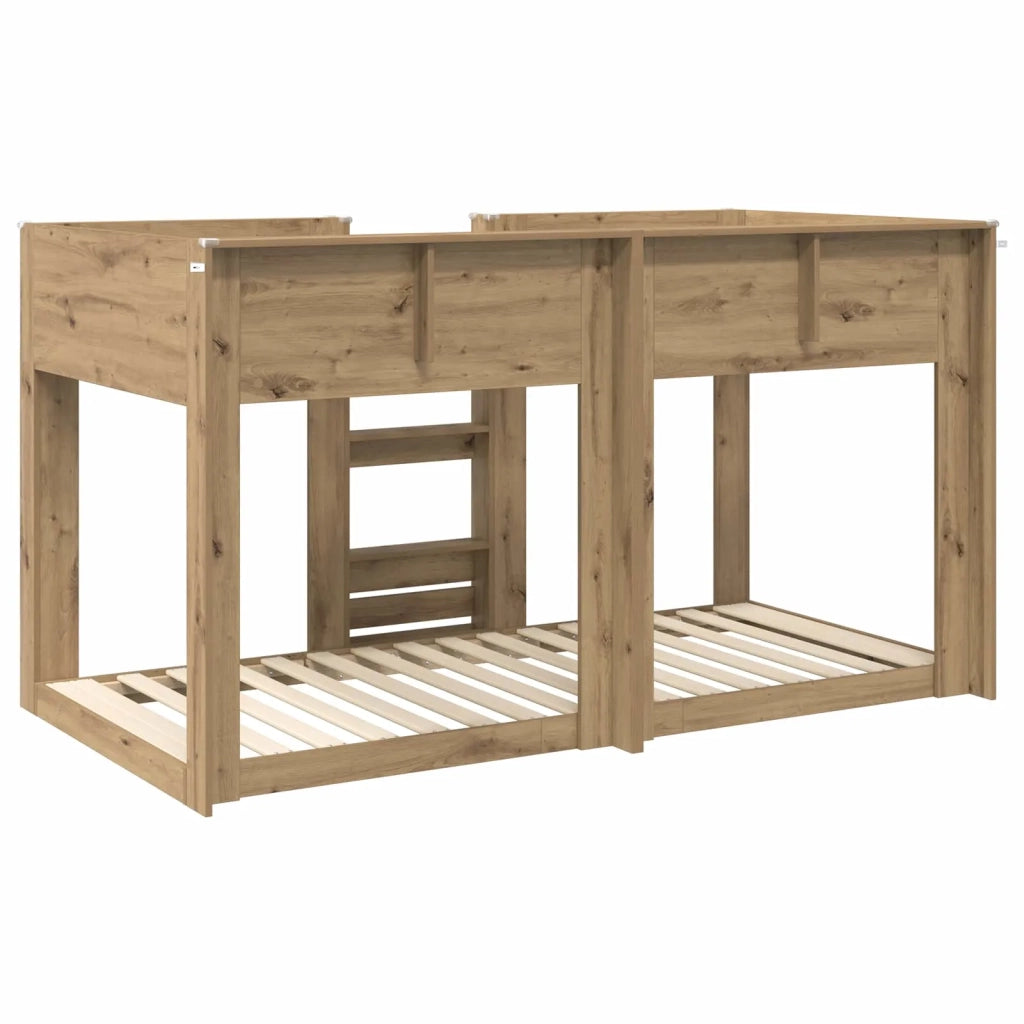 Letto a Castello per Bambini Rovere artigianale 75 x 190 cm