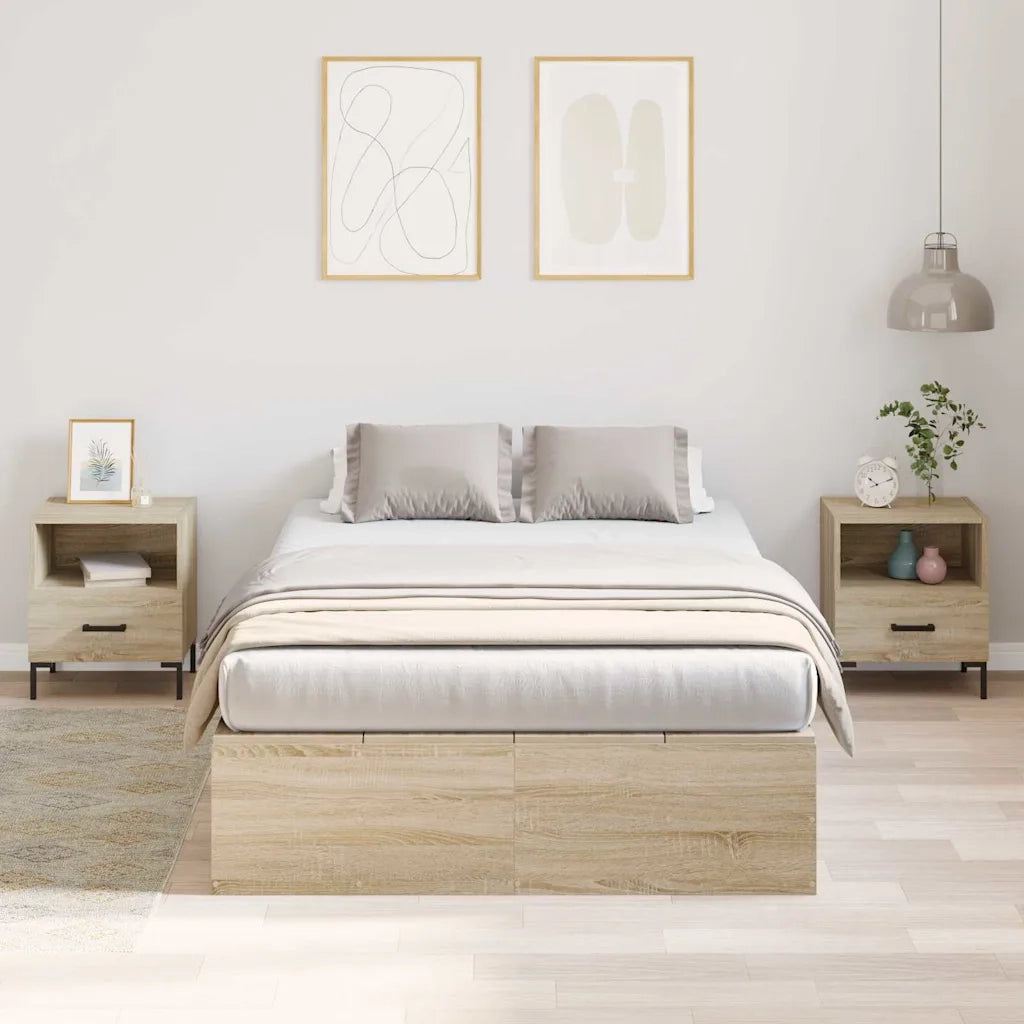 Struttura letto con contenitore Rovere Sonoma 120 x 200 cm 3335367