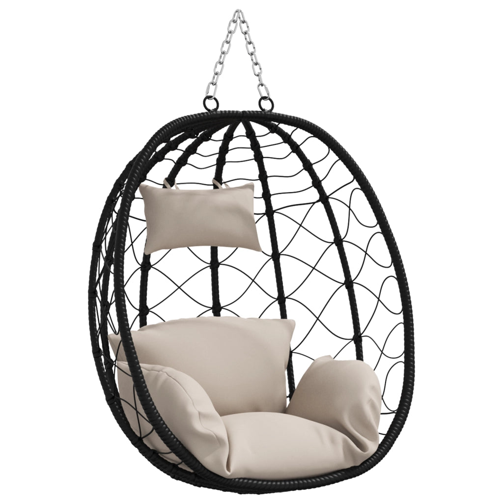 Sedia Uovo Appesa Basket senza Supporto Tortora Polyrattan