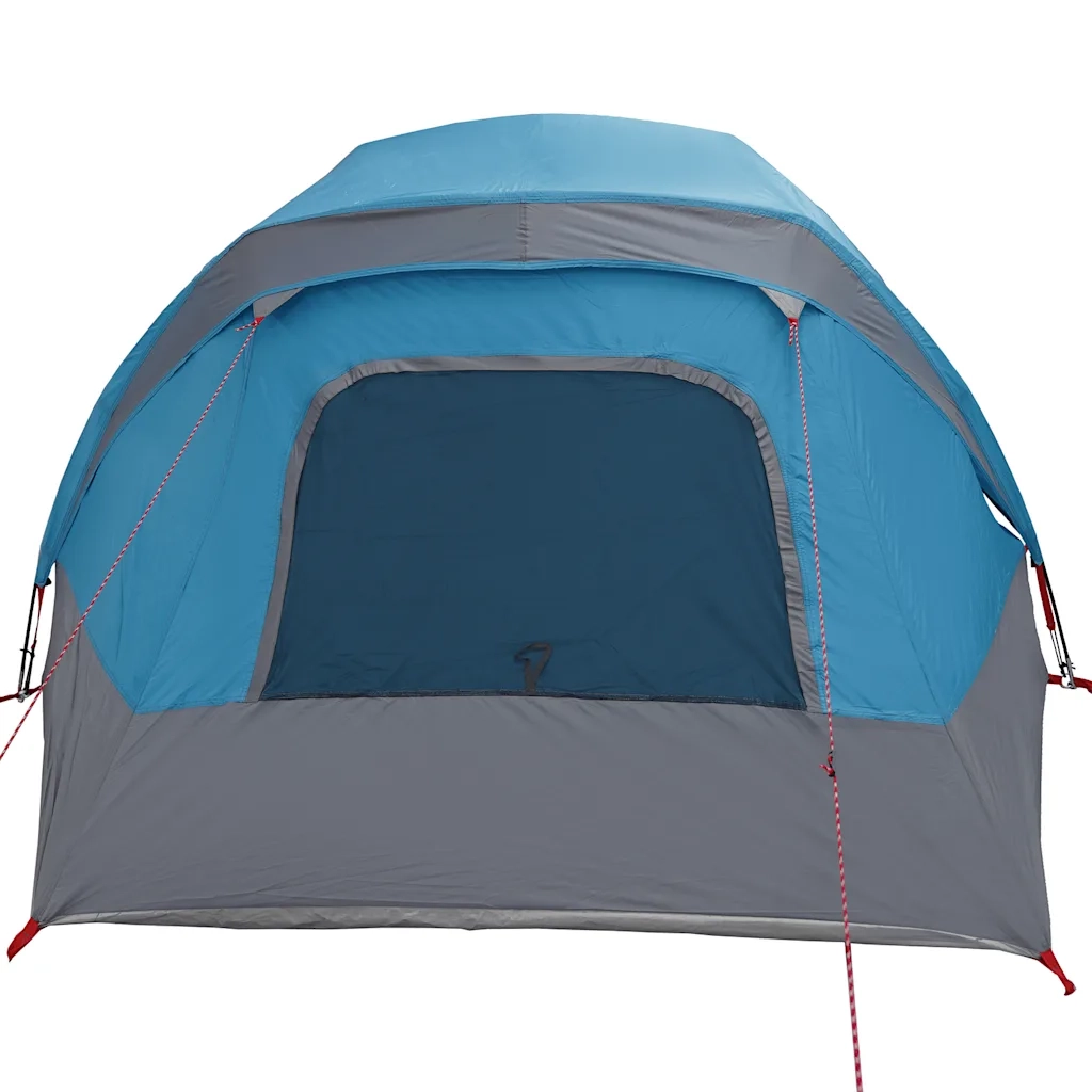 Tenda da Campeggio a Cabina per 4 Persone-Tenda per Escursionismo Blu Impermeabile 735171