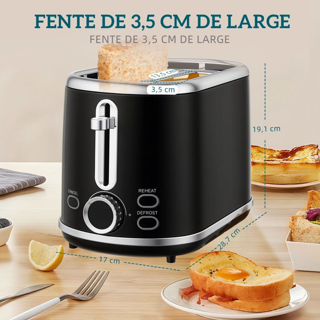 Bollitore e Tostapane ¨C Zephmum ¨C Inox 1.7L 2200W Tostapane 2 Fette Nero