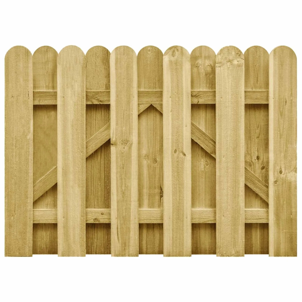 Cancello da giardino 100 x 75 cm Legno Massello di Pino Verde 42048112
