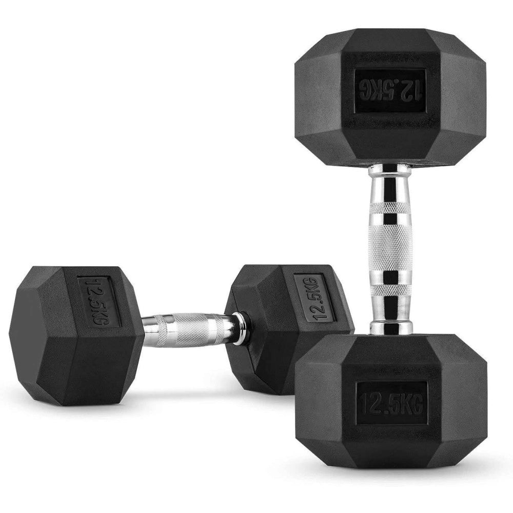 Trade Shop - Coppia Di Manubri In Vinile Da 12,5kg Ognuno Manubri Pesi Palestra Fitness Sport -