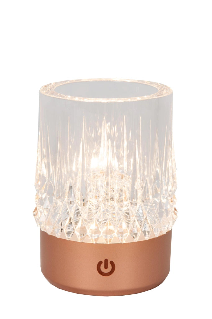 Lampada da tavolo LED ricaricabile rame LILI Lucide